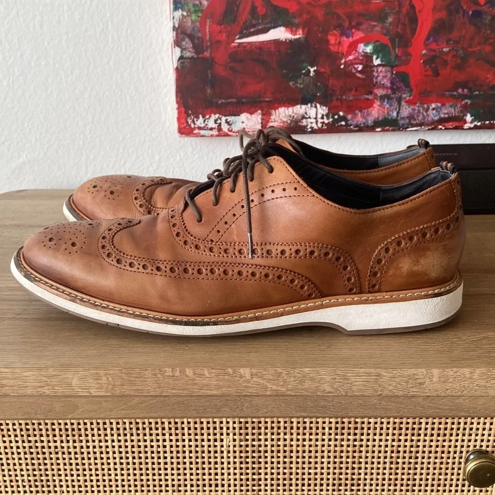 Cole Haan Tan Brogue Oxfords